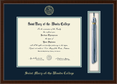 Saint Mary-of-the-Woods College diploma frame - Tassel & Cord Diploma Frame in Delta
