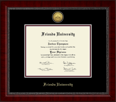 Friends University diploma frame - Gold Engraved Medallion Diploma Frame in Sutton