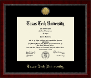 Texas Tech University diploma frame - Gold Engraved Medallion Diploma Frame in Sutton