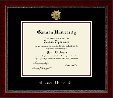 Gannon University diploma frame - Gold Engraved Medallion Diploma Frame in Sutton
