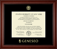 State University of New York Geneseo diploma frame - Gold Embossed Diploma Frame in Cambridge