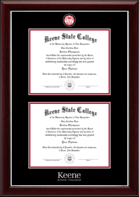 Keene State College diploma frame - Masterpiece Medallion Double Diploma Frame in Gallery Silver