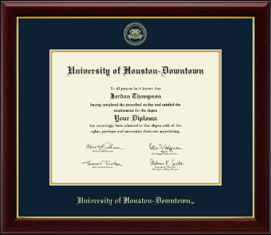 University of Houston Downtown diploma frame - Gold Embossed Diploma Frame in Gallery