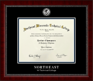 Northeast Wisconsin Technical College diploma frame - Silver Engraved Medallion Diploma Frame in Sutton