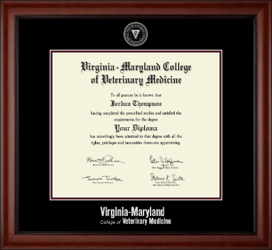 Virginia Tech diploma frame - Silver Embossed Diploma Frame in Cambridge