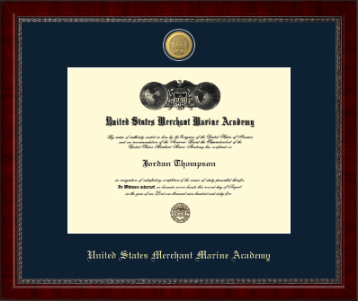 United States Merchant Marine Academy diploma frame - 23K Medallion Diploma Frame in Sutton