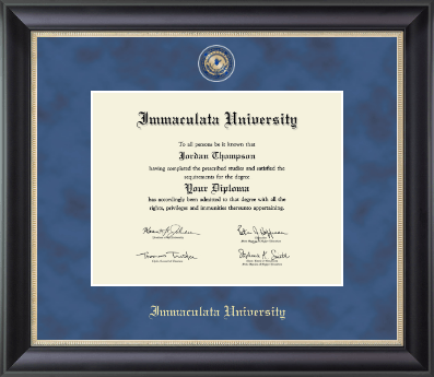 Immaculata University diploma frame - Regal Edition Diploma Frame in Noir