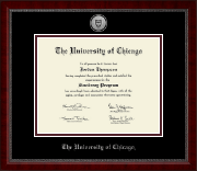 University of Chicago certificate frame - Silver Engraved Medallion Certificate Frame in Sutton