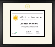 Girl Scout Gold Award Girl Scout Gold Award Certificate Frame in Arena