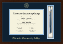 Tidewater Community College Tassel Edition Diploma Frame in Delta
