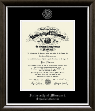 University of Missouri Columbia diploma frame - Silver Embossed Diploma Frame in Devonshire