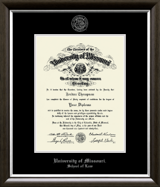 University of Missouri Columbia diploma frame - Silver Embossed Diploma Frame in Devonshire