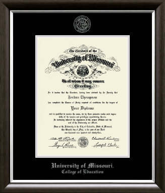 University of Missouri Columbia diploma frame - Silver Embossed Diploma Frame in Devonshire
