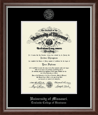 University of Missouri Columbia diploma frame - Silver Embossed Diploma Frame in Devonshire