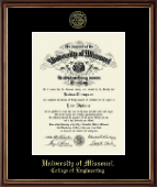 University of Missouri Columbia Gold Embossed Diploma Frame in Williamsburg