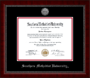 Southern Methodist University diploma frame - Silver Engraved Medallion Diploma Frame in Sutton