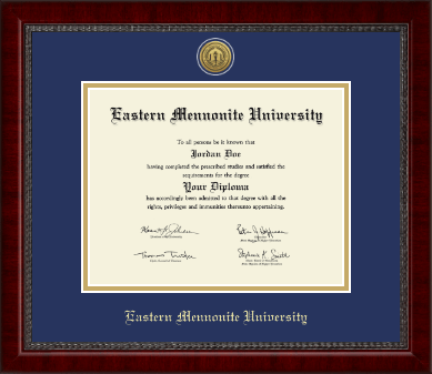 Eastern Mennonite University diploma frame - Gold Engraved Medallion Diploma Frame in Sutton