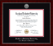 Southern Methodist University diploma frame - Silver Engraved Medallion Diploma Frame in Sutton