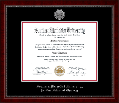 Southern Methodist University diploma frame - Silver Engraved Medallion Diploma Frame in Sutton