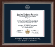 Southern Methodist University diploma frame - Silver Embossed Diploma Frame in Devonshire