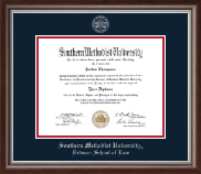 Southern Methodist University diploma frame - Silver Embossed Diploma Frame in Devonshire