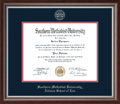 Southern Methodist University diploma frame - Silver Embossed Diploma Frame in Devonshire