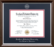 Southern Methodist University diploma frame - Silver Embossed Diploma Frame in Devonshire