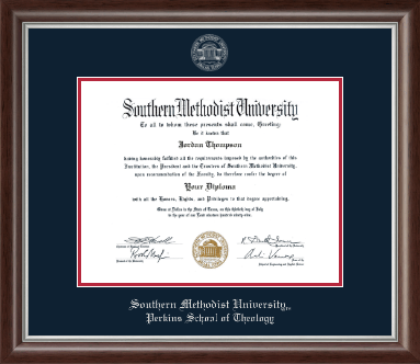 Southern Methodist University diploma frame - Silver Embossed Diploma Frame in Devonshire