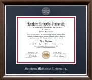 Southern Methodist University diploma frame - Silver Embossed Diploma Frame in Devonshire
