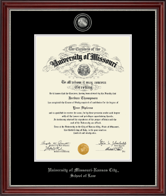 University of Missouri Kansas City diploma frame - Masterpiece Medallion Diploma Frame in Kensington Silver