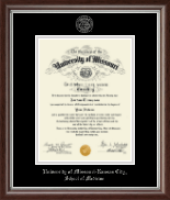University of Missouri Kansas City diploma frame - Silver Embossed Diploma Frame in Devonshire