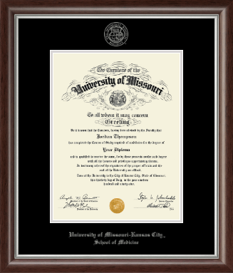 University of Missouri Kansas City diploma frame - Silver Embossed Diploma Frame in Devonshire