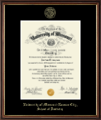 University of Missouri Kansas City diploma frame - Gold Embossed Diploma Frame in Onexa Gold