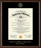 University of Missouri Kansas City diploma frame - Gold Embossed Diploma Frame in Williamsburg