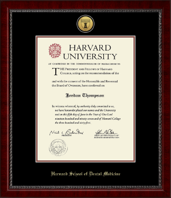 Harvard University diploma frame - Gold Engraved Medallion Diploma Frame in Sutton