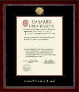 Harvard University Gold Engraved Medallion Diploma Frame in Sutton