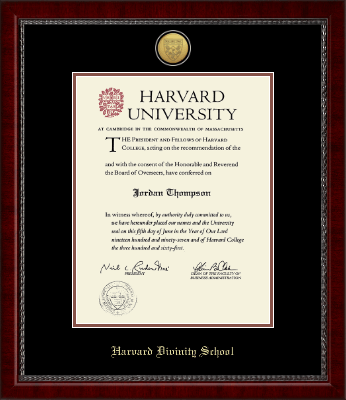 Harvard University diploma frame - Gold Engraved Medallion Diploma Frame in Sutton