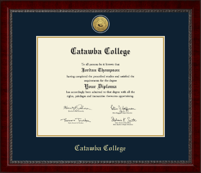 Catawba College diploma frame - Gold Engraved Medallion Diploma Frame in Sutton