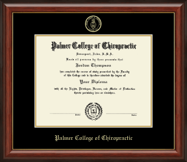 Palmer College of Chiropractic Iowa diploma frame - Gold Embossed Diploma Frame in Lancaster