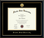 Florida State University diploma frame - Gold Engraved Medallion Diploma Frame in Onyx Gold