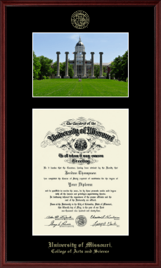 University of Missouri Columbia diploma frame - Campus Scene Diploma Frame in Camby