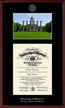 University of Missouri Columbia diploma frame - Campus Scene Diploma Frame in Camby