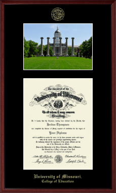 University of Missouri Columbia diploma frame - Campus Scene Diploma Frame in Camby