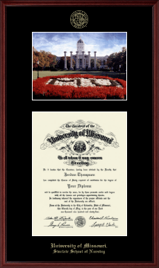 University of Missouri Columbia diploma frame - Campus Scene Diploma Frame in Camby