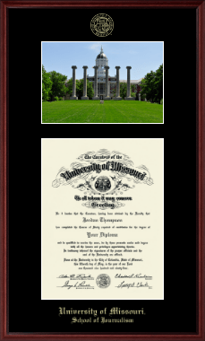 University of Missouri Columbia diploma frame - Campus Scene Diploma Frame in Camby