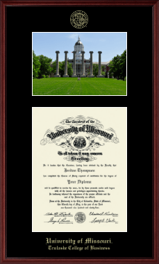 University of Missouri Columbia diploma frame - Campus Scene Diploma Frame in Camby