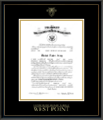 United States Military Academy certificate frame - Gold Embossed Certificate Frame in Onexa Gold