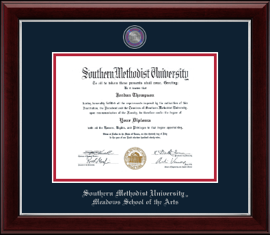 Southern Methodist University diploma frame - Masterpiece Medallion Diploma Frame in Gallery Silver