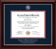 Southern Methodist University Masterpiece Medallion Diploma Frame in Gallery Silver
