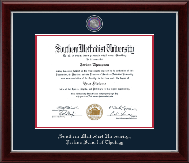 Southern Methodist University diploma frame - Masterpiece Medallion Diploma Frame in Gallery Silver